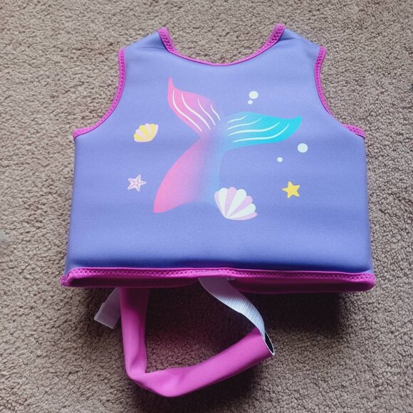 Oshyle Neoprene Mermaid Swim Vest for Kids Adjustable‎ Safety Straps Toddler - Picture 2 of 9